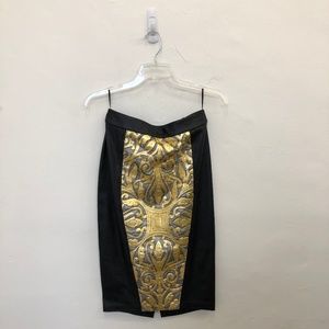 Monarch Embossed Pencil Skirt